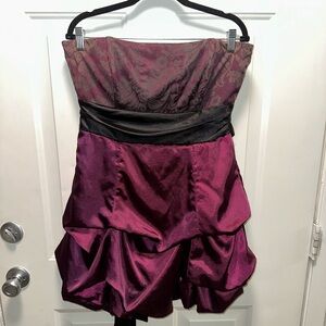Speckless Plum and Charcoal Dress